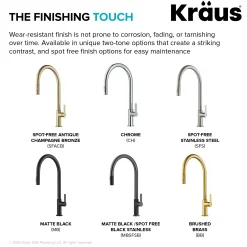 KRAUS Oletto High-Arc Chrome Single Handle Pull-Down Kitchen Faucet