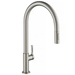 KRAUS Oletto High-Arc Single Handle Pull-Down Kitchen Faucet in Spot Free Stainless Steel
