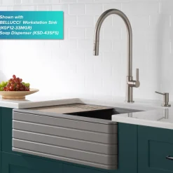 KRAUS Oletto High-Arc Single Handle Pull-Down Kitchen Faucet in Spot Free Stainless Steel