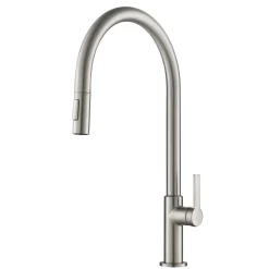 KRAUS Oletto High-Arc Single Handle Pull-Down Kitchen Faucet in Spot Free Stainless Steel