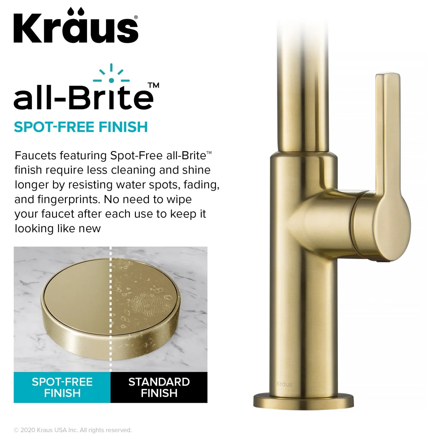 KRAUS Oletto High-Arc Single Handle Pull-Down Kitchen Faucet in Spot Free Antique Champagne Bronze