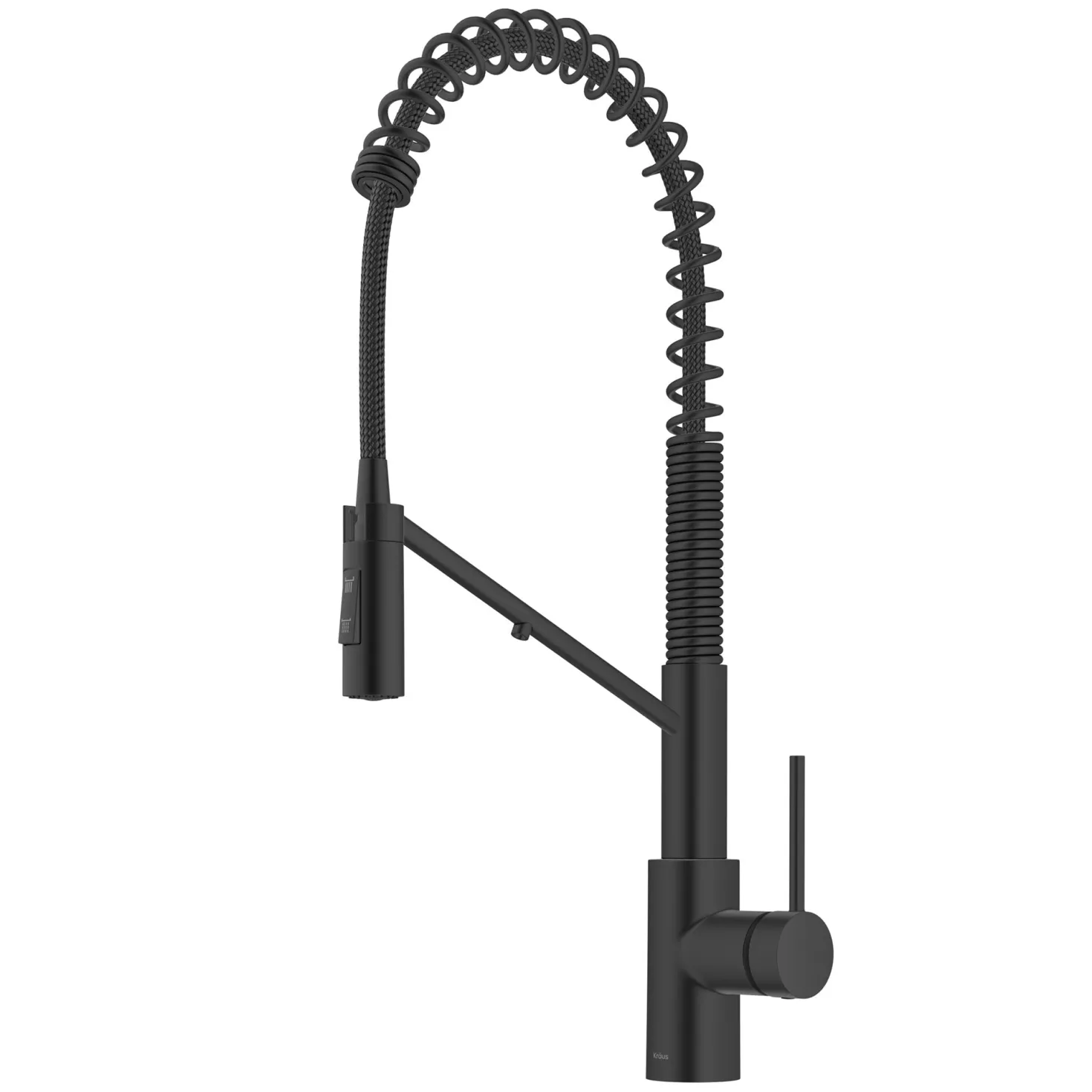 KRAUS Oletto 2-in-1 Commercial Style Kitchen Faucet with Integrated Water Filter Dispenser in Matte Black