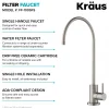 KRAUS Oletto Pull-Down Kitchen Faucet & Purita Water Filter Faucet in Spot Free Stainless Steel