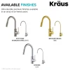 KRAUS Oletto Pull-Down Kitchen Faucet & Purita Water Filter Faucet in Brushed Brass