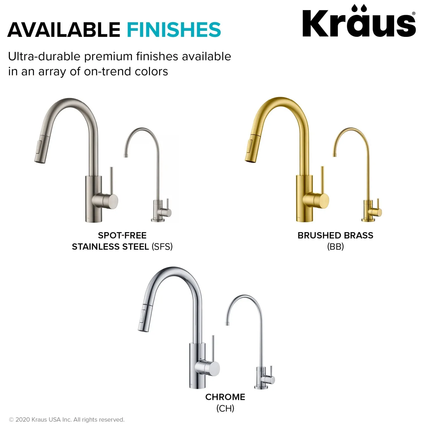 KRAUS Oletto Pull-Down Kitchen Faucet & Purita Water Filter Faucet in Brushed Brass
