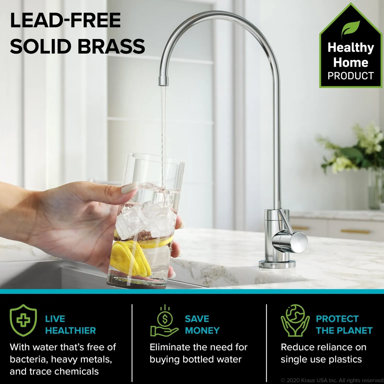 KRAUS Oletto Pull-Down Kitchen Faucet & Purita Water Filter Faucet in Chrome