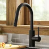 KRAUS Oletto Pull-Down Single Handle Kitchen Faucet in Matte Black