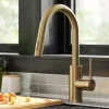 KRAUS Oletto Pull-Down Single Handle Kitchen Faucet in Spot Free Antique Champagne Bronze