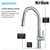 KRAUS Oletto Single Handle Chrome Pull-Down Kitchen Faucet