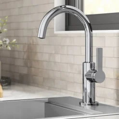KRAUS Oletto Single Handle Chrome Kitchen Bar Faucet