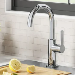 KRAUS Oletto Single Handle Chrome Kitchen Bar Faucet