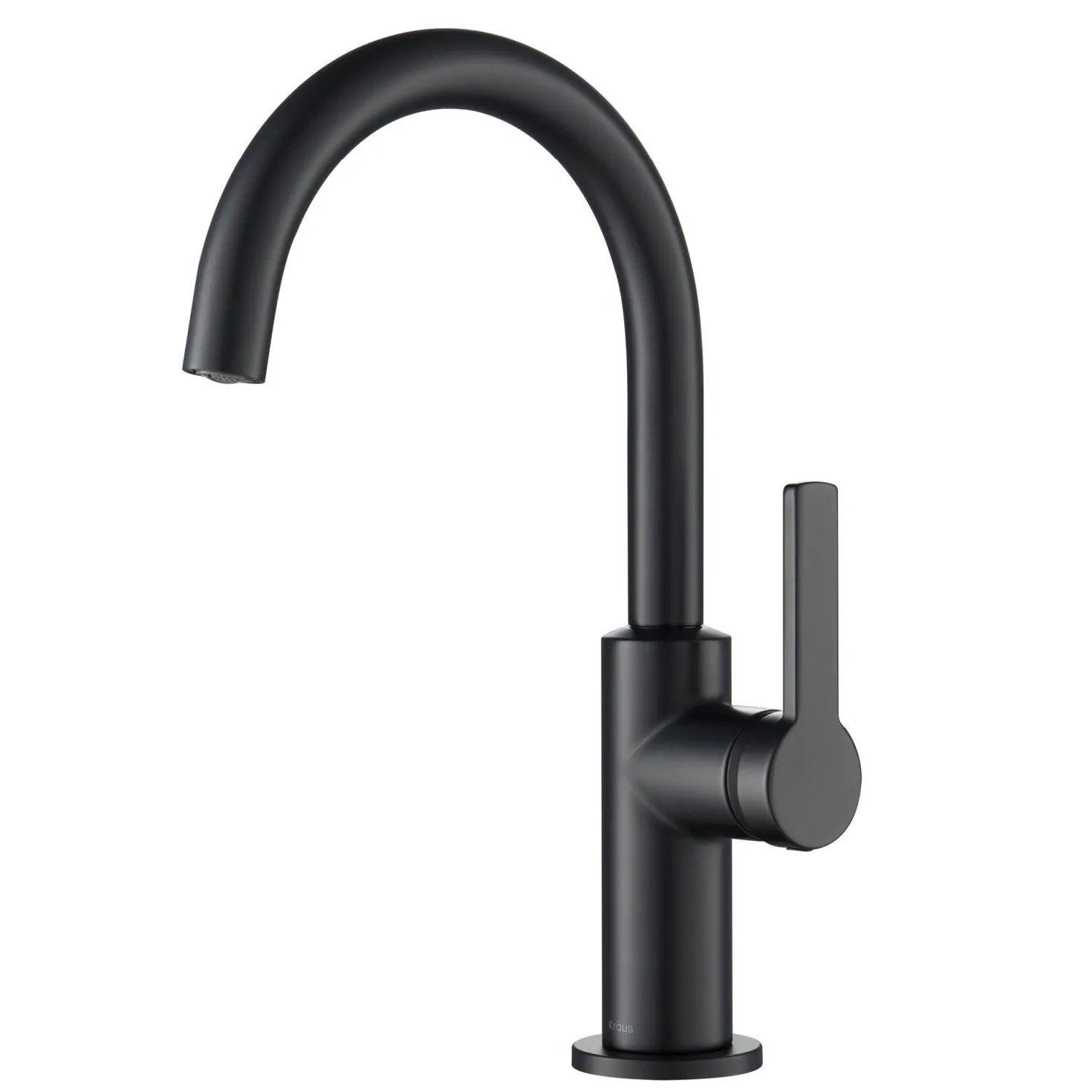 KRAUS Oletto Single Handle Kitchen Bar Faucet in Matte Black
