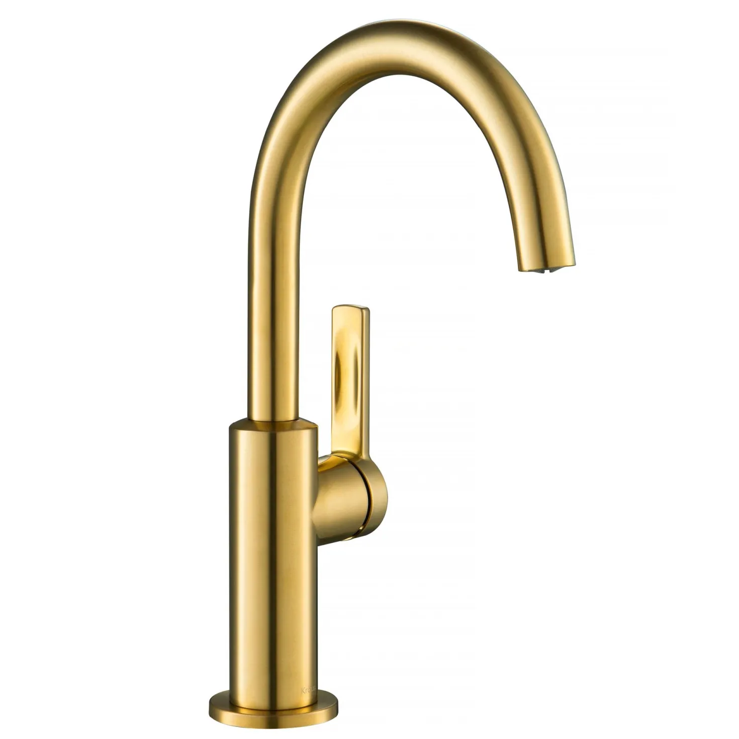KRAUS Oletto Single Handle Kitchen Bar Faucet in Brushed Brass