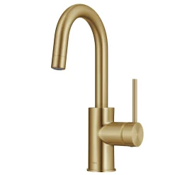 KRAUS Oletto Single Handle Kitchen Bar Faucet in Brushed Brass