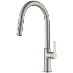 KRAUS Oletto Single Handle Pull-Down Kitchen Faucet in Spot Free Stainless Steel