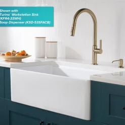 KRAUS Oletto Single Handle Pull-Down Kitchen Faucet in Spot Free Antique Champagne Bronze
