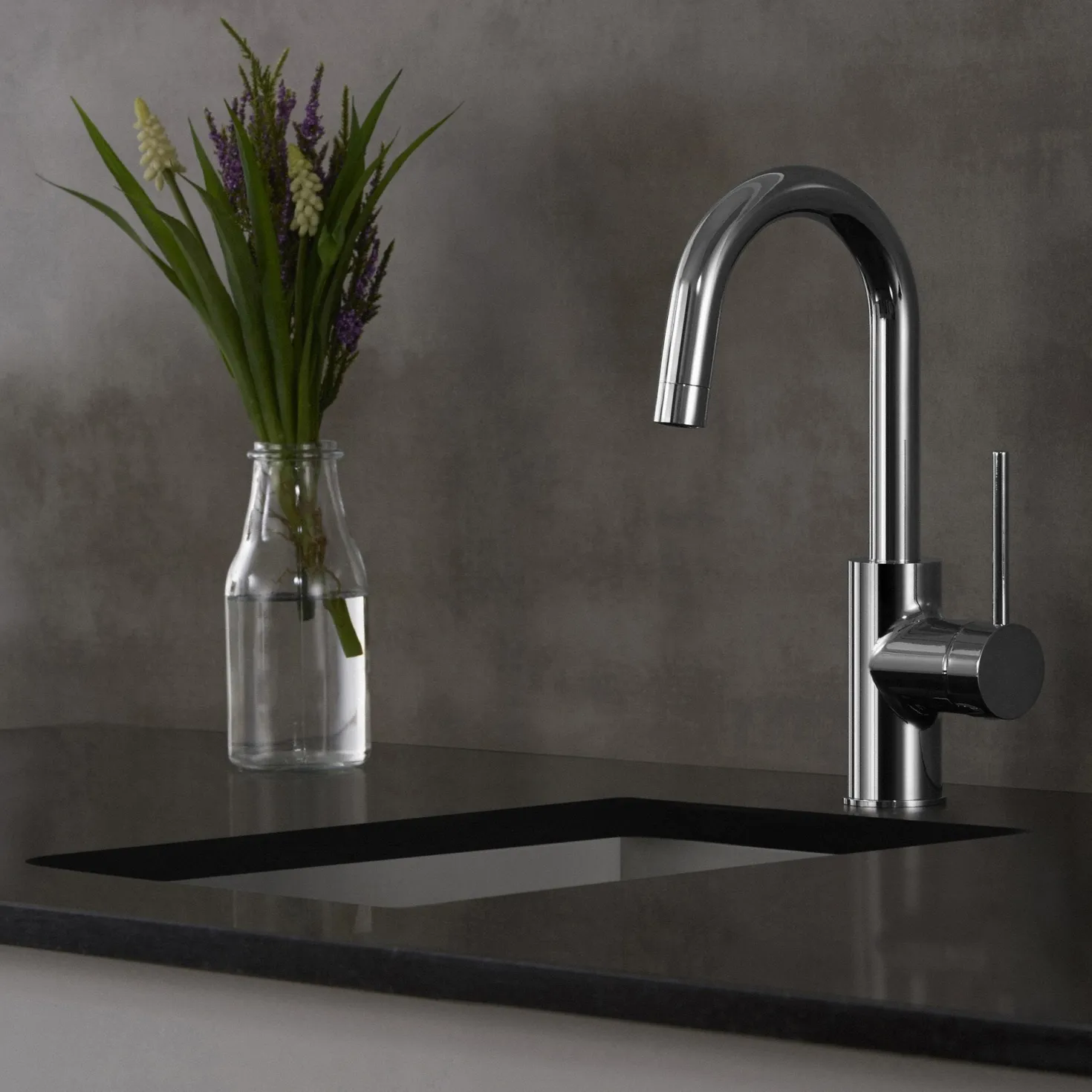 KRAUS Oletto Single Lever Kitchen Bar Faucet in Chrome