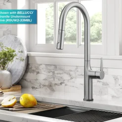 KRAUS Oletto Tall Modern Single-Handle Touch Activated with Pull Down Sprayer in Spot Free Stainless Steel