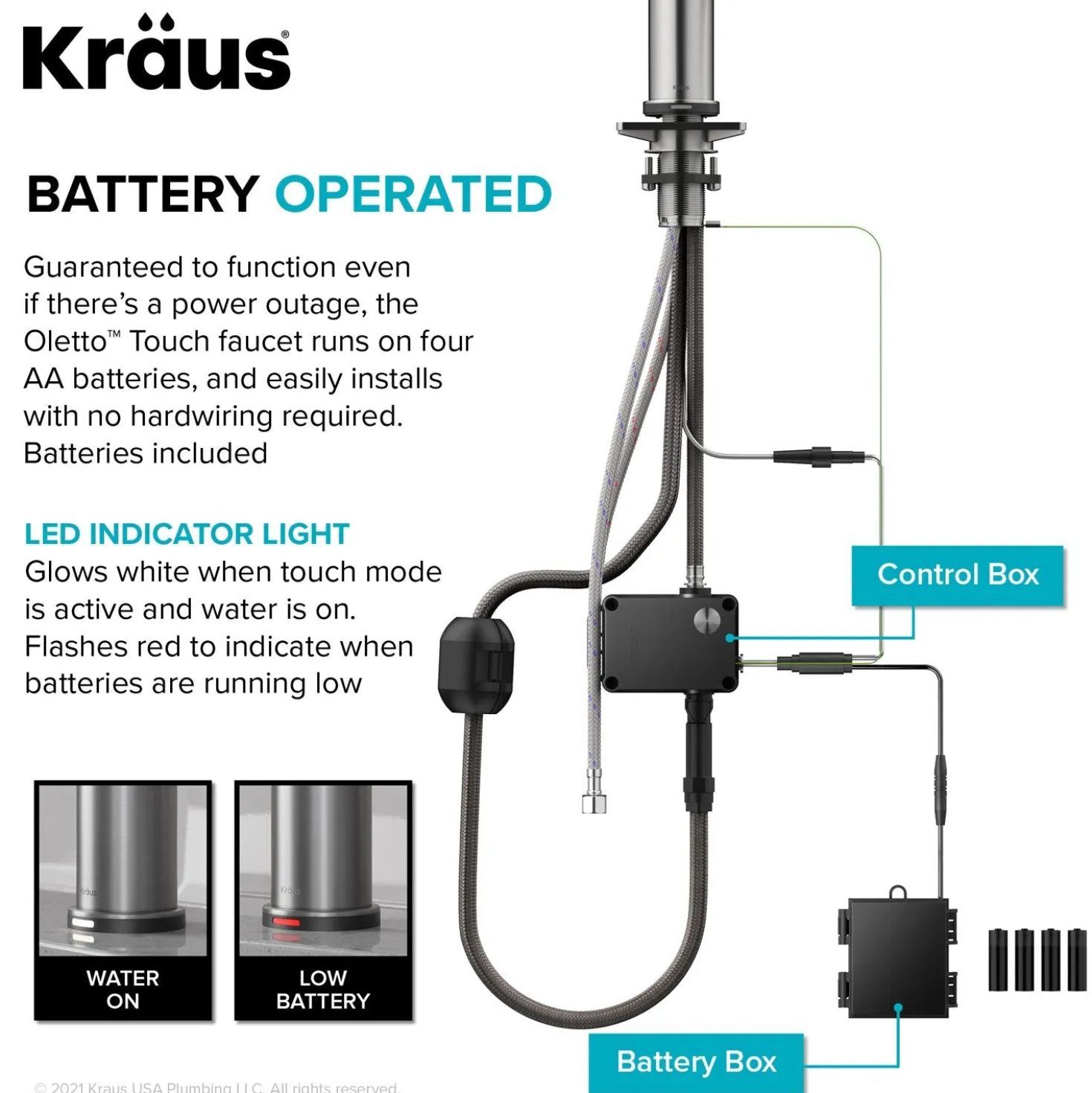 KRAUS Oletto Tall Modern Single-Handle Touch Activated with Pull Down Sprayer in Spot Free Stainless Steel