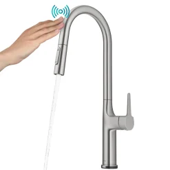KRAUS Oletto Tall Modern Single-Handle Touch Activated with Pull Down Sprayer in Spot Free Stainless Steel