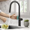 KRAUS Oletto Tall Modern Single-Handle Touch Activated with Pull Down Sprayer in Matte Black