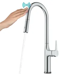 KRAUS Oletto Tall Modern Single-Handle Touch Activated with Pull Down Sprayer in Chrome