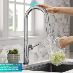 KRAUS Oletto Tall Modern Single-Handle Touch Activated with Pull Down Sprayer in Chrome
