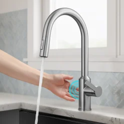 KRAUS Oletto Touchless Pull-Down Kitchen Faucet in Spot-Free Stainless Steel