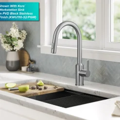KRAUS Oletto Touchless Pull-Down Kitchen Faucet in Spot-Free Stainless Steel