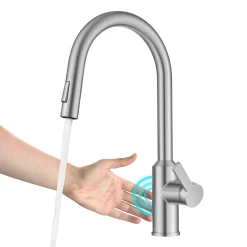 KRAUS Oletto Touchless Pull-Down Kitchen Faucet in Spot-Free Stainless Steel