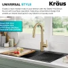 KRAUS Oletto Touchless Pull-Down Kitchen Faucet in Brushed Brass