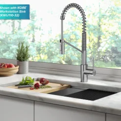 KRAUS Oletto Touchless Pull-Down Single Handle Faucet in Spot Free Stainless Steel