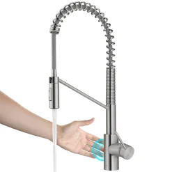 KRAUS Oletto Touchless Pull-Down Single Handle Faucet in Spot Free Stainless Steel