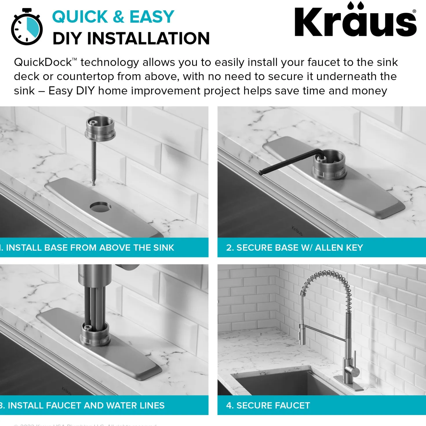 KRAUS Oletto Touchless Pull-Down Single Handle Faucet in Spot Free Stainless Steel