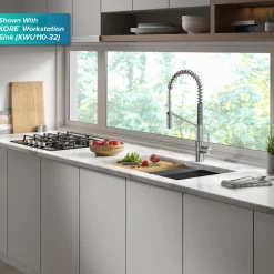 KRAUS Oletto Touchless Pull-Down Single Handle Faucet in Spot Free Stainless Steel