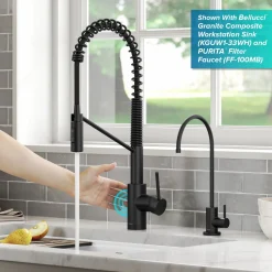 KRAUS Oletto Touchless Pull-Down Single Handle Faucet in Matte Black