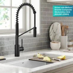 KRAUS Oletto Touchless Pull-Down Single Handle Faucet in Matte Black