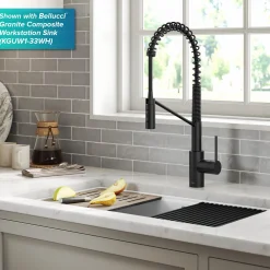 KRAUS Oletto Touchless Pull-Down Single Handle Faucet in Matte Black