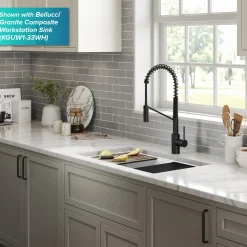 KRAUS Oletto Touchless Pull-Down Single Handle Faucet in Matte Black