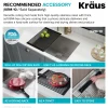 KRAUS Pax Zero-Radius 24" Undermount Single Bowl Stainless Steel Laundry Utility Sink