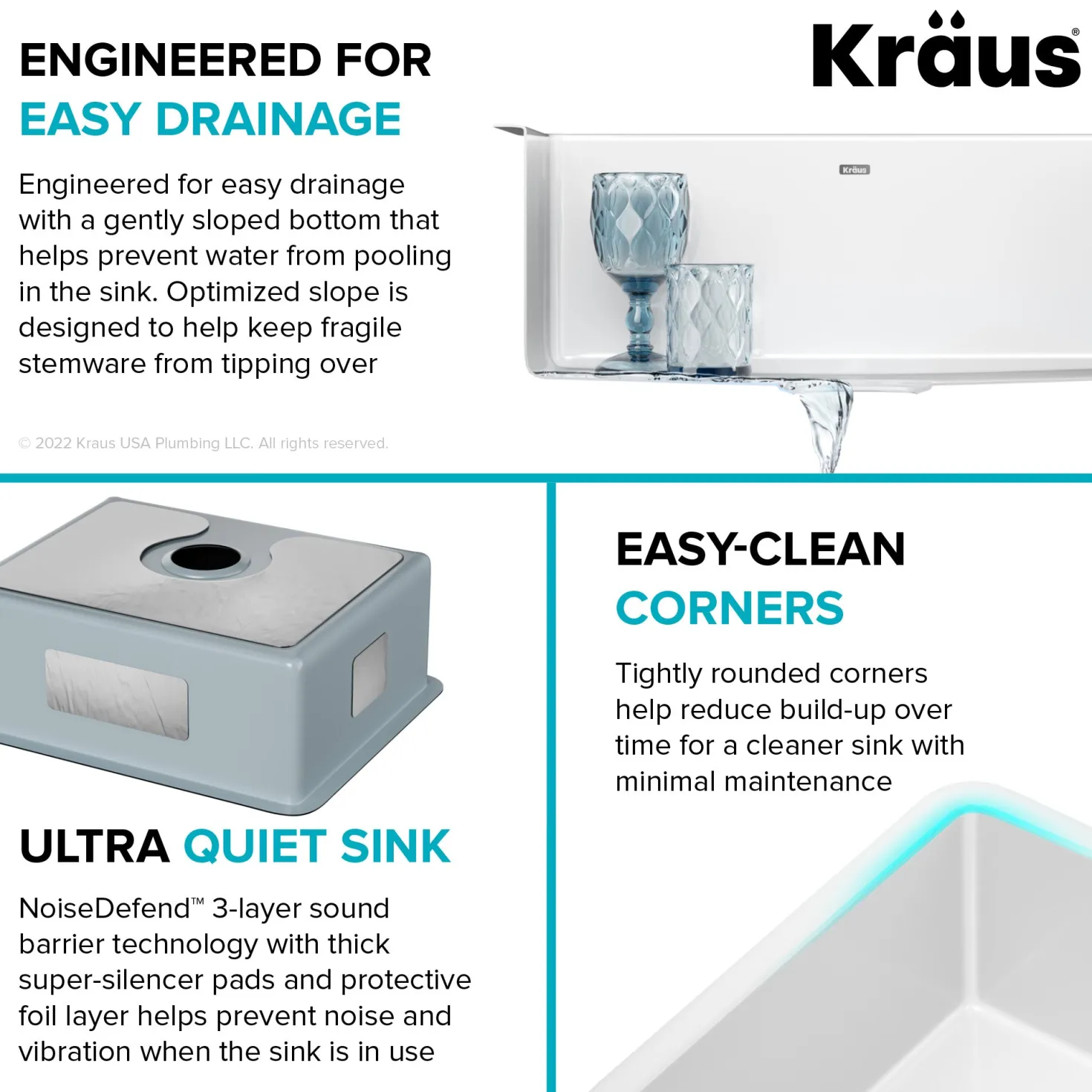 KRAUS Pintura 21" Undermount Enameled Single Bowl Kitchen Sink in White