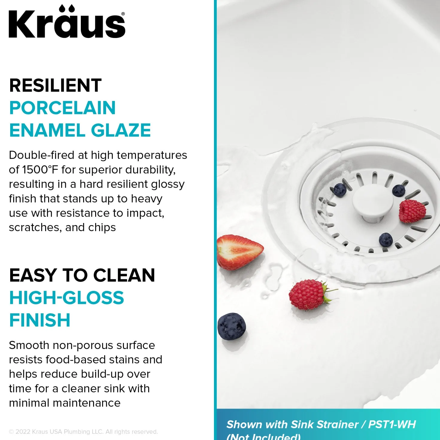 KRAUS Pintura 32" Undermount Porcelain Enameled Steel Kitchen Sink in White