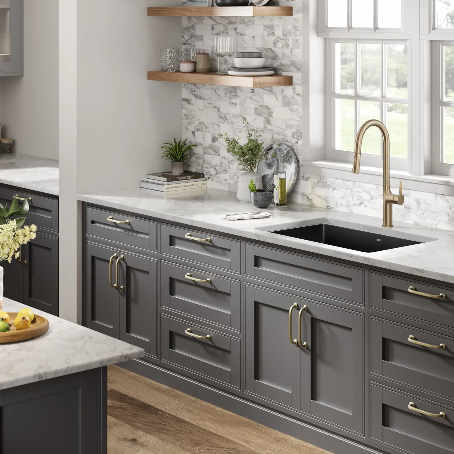 KRAUS Pintura 32" Undermount Porcelain Enameled Steel Kitchen Sink in Black