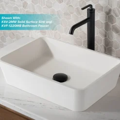 KRAUS Pop-Up Drain for Bathroom Sink in Matte Black
