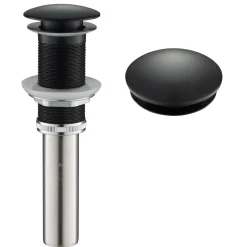 KRAUS Pop-Up Drain for Bathroom Sink in Matte Black