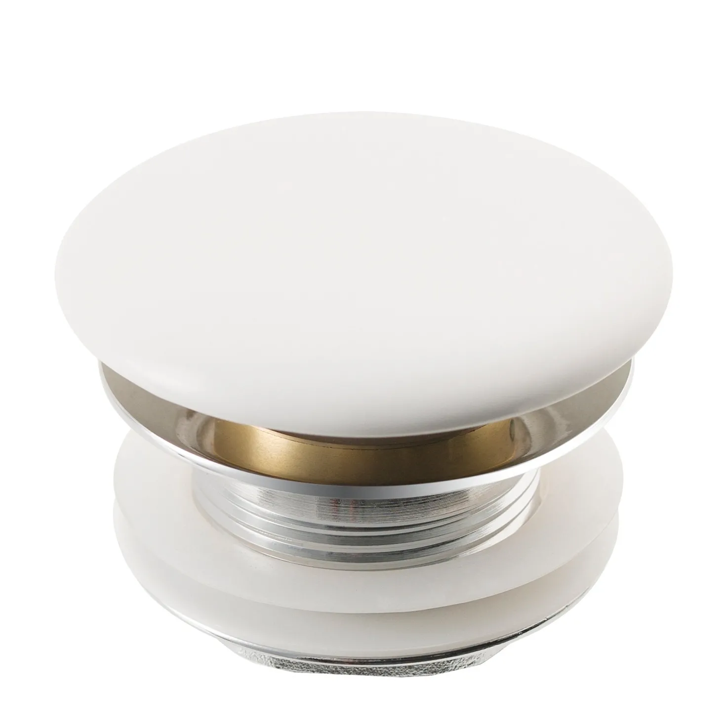 KRAUS Pop-Up Drain with Porcelain Ceramic Top for Bathroom Sink without Overflow, Gloss Beige