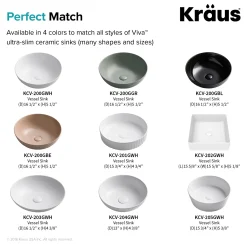 KRAUS Pop-Up Drain with Porcelain Ceramic Top for Bathroom Sink without Overflow, Gloss Beige