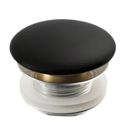 KRAUS Pop-Up Drain with Porcelain Ceramic Top for Bathroom Sink without Overflow, Gloss Grey