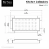 KRAUS Premium T-304 Stainless Steel Colander