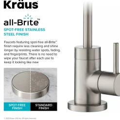 KRAUS Purita 100% Lead-Free Kitchen Water Filter Faucet in Spot Free Stainless Steel